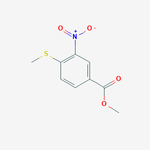 molecular formula C9H9NO4S B1343211 Methyl 4-(methylsulfanyl)-3-nitrobenzenecarboxylate CAS No. 51919-71-2