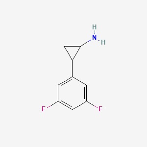 molecular formula C9H9F2N B1343213 2-(3,5-Difluorophenyl)cyclopropan-1-amine 