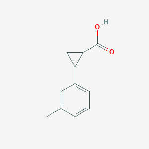 molecular formula C11H12O2 B1343214 2-(3-Methylphenyl)cyclopropane-1-carboxylic acid 