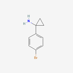molecular formula C9H10BrN B1343217 1-(4-Bromophenyl)cyclopropanamine CAS No. 345965-54-0
