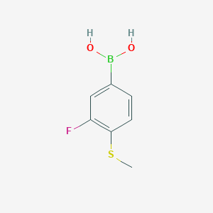 molecular formula C7H8BFO2S B1343225 3-氟-4-(甲硫基)苯硼酸 CAS No. 221030-80-4