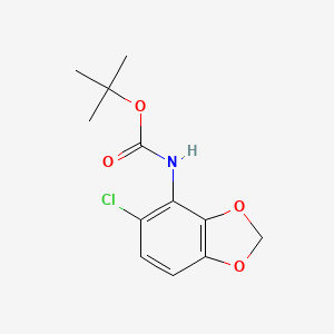 molecular formula C12H14ClNO4 B1343228 tert-Butyl (5-chlorobenzo[d][1,3]dioxol-4-yl)carbamate CAS No. 379229-84-2