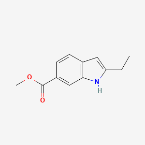 molecular formula C12H13NO2 B1343233 2-Ethyl-1H-indole-6-carboxylic acid methyl ester CAS No. 184150-81-0