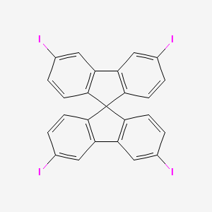 molecular formula C25H12I4 B13432359 3,3',6,6'-Tetraiodo-9,9'-spirobi[fluorene] 