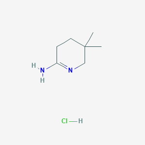 molecular formula C7H15ClN2 B1343238 5,5-Dimethylpiperidin-2-imine hydrochloride 