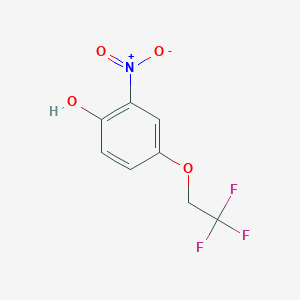 molecular formula C8H6F3NO4 B13432394 2-Nitro-4-(2,2,2-trifluoroethoxy)phenol 
