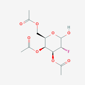 molecular formula C12H17FO8 B13432403 [(2R,3S,4S,5R)-3,4-diacetyloxy-5-fluoro-6-hydroxyoxan-2-yl]methyl acetate 
