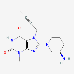 molecular formula C15H20N6O2 B13432410 8-[(3R)-3-aminopiperidin-1-yl]-7-but-2-ynyl-3-methylpurine-2,6-dione 