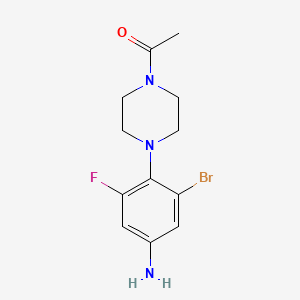 molecular formula C12H15BrFN3O B13432444 4-(4-Acetylpiperazin-1-yl)-3-bromo-5-fluoroaniline 