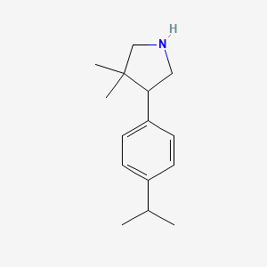 molecular formula C15H23N B13432447 4-(4-Isopropylphenyl)-3,3-dimethylpyrrolidine 