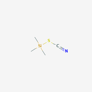 molecular formula C4H9NSSi B13432485 Thiocyanic acid, trimethylsilyl ester CAS No. 18169-71-6