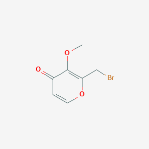 molecular formula C7H7BrO3 B13432570 2-(bromomethyl)-3-methoxy-4H-pyran-4-one 