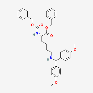 molecular formula C36H40N2O6 B13432593 benzyl (2S)-6-[bis(4-methoxyphenyl)methylamino]-2-(phenylmethoxycarbonylamino)hexanoate 