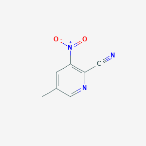 molecular formula C7H5N3O2 B1343261 5-Methyl-3-nitropicolinonitrile CAS No. 1089330-68-6