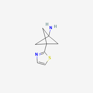 molecular formula C8H10N2S B13432612 3-(Thiazol-2-yl)bicyclo[1.1.1]pentan-1-amine 