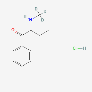 molecular formula C12H18ClNO B13432632 4-Methyl Buphedrone-d3 Hydrochloride 