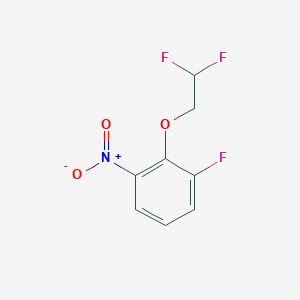 molecular formula C8H6F3NO3 B13432634 3-Fluoro-2-(2,2-difluoroethoxy)nitrobenzene 