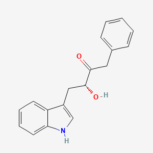 molecular formula C18H17NO2 B13432657 (3R)-3-hydroxy-4-(1H-indol-3-yl)-1-phenylbutan-2-one 
