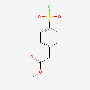 molecular formula C9H9ClO4S B1343266 Methyl 2-(4-(chlorosulfonyl)phenyl)acetate CAS No. 53305-12-7