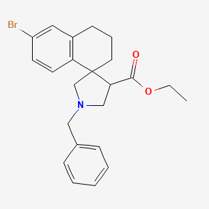 molecular formula C23H26BrNO2 B13432674 Ethyl 1'-benzyl-6-bromo-3,4-dihydro-2H-spiro[naphthalene-1,3'-pyrrolidine]-4'-carboxylate 
