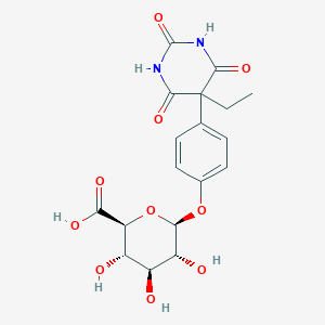molecular formula C18H20N2O10 B13432688 p-Hydroxy Phenobarbital Glucuronide 