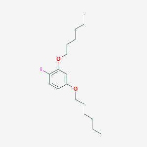 molecular formula C18H29IO2 B13432709 2,4-Bis(hexyloxy)-1-iodobenzene 