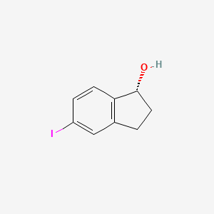 molecular formula C9H9IO B13432713 (1R)-5-iodoindan-1-ol 