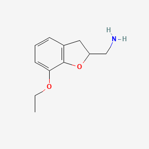 molecular formula C11H15NO2 B13432767 (7-Ethoxy-2,3-dihydro-1-benzofuran-2-yl)methanamine 