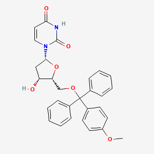 molecular formula C29H28N2O6 B13432780 1-[(2R,4R,5R)-4-hydroxy-5-[[(4-methoxyphenyl)-diphenylmethoxy]methyl]oxolan-2-yl]pyrimidine-2,4-dione 
