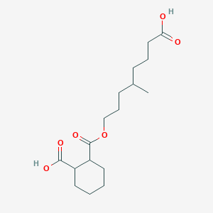 molecular formula C17H28O6 B13432787 1,2-Cyclohexanedicarboxylic Acid Mono 4-Methyl-7-carboxy-heptyl Ester 