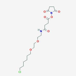 molecular formula C18H29ClN2O7 B13432789 HaloTag Succinimidyl Ester O2 Ligand 