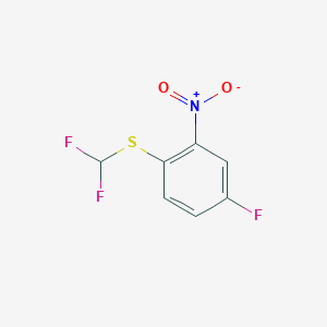 molecular formula C7H4F3NO2S B13432823 1-(Difluoromethylsulfanyl)-4-fluoro-2-nitrobenzene 