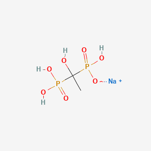 molecular formula C2H7NaO7P2 B1343283 Phosphonic acid, (1-hydroxyethylidene)bis-, sodium salt CAS No. 13529-88-9
