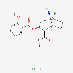 molecular formula C17H22ClNO5 B13432832 methyl (1R,2R,3S,5S)-3-(2-hydroxybenzoyl)oxy-8-methyl-8-azabicyclo[3.2.1]octane-2-carboxylate;hydrochloride 