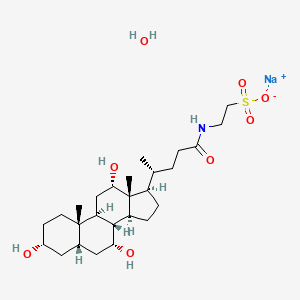B1343284 Taurocholic acid sodium salt hydrate CAS No. 312693-83-7