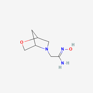 molecular formula C7H13N3O2 B13432840 (Z)-2-(2-oxa-5-azabicyclo[2.2.1]heptan-5-yl)-N'-hydroxyacetimidamide 