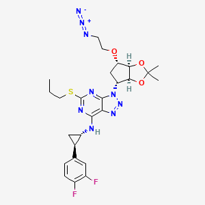 molecular formula C26H31F2N9O3S B13432841 Deshydroxy Azido Ticagrelor Acetonide 