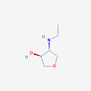 molecular formula C6H13NO2 B13432848 (3S,4R)-4-(ethylamino)oxolan-3-ol 
