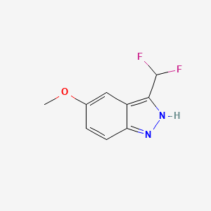 molecular formula C9H8F2N2O B13432854 3-(Difluoromethyl)-5-methoxy-1H-indazole 