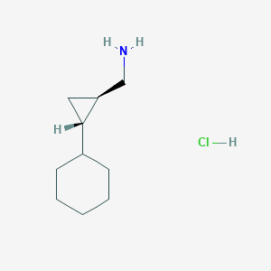 molecular formula C10H20ClN B13432856 ((1R,2S)-2-Cyclohexylcyclopropyl)methanamine hydrochloride 