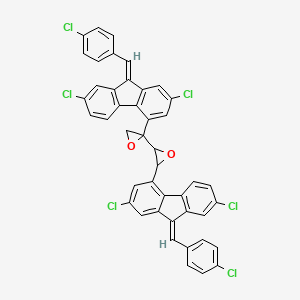 molecular formula C44H24Cl6O2 B13432868 2,3'-Bis(2,7-dichloro-9-(4-chlorobenzylidene)-9H-fluoren-4-yl)-2,2'-bioxirane 