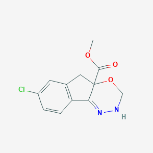 molecular formula C12H11ClN2O3 B13432886 Methyl 7-Chloro-2,3,4a,5-tetrahydroindeno[1,2-e][1,3,4]oxadiazine-4a-carboxylate 
