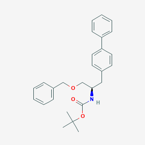 molecular formula C27H31NO3 B13432901 1,1-Dimethylethyl Ester-N-[(1R)-1-([1,1'-biphenyl]-4-ylmethyl)-2-(phenylmethoxy)ethyl] Carbamic Acid 