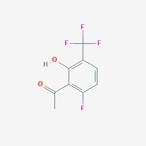 molecular formula C9H6F4O2 B13432903 6'-Fluoro-2'-hydroxy-3'-(trifluoromethyl)acetophenone 
