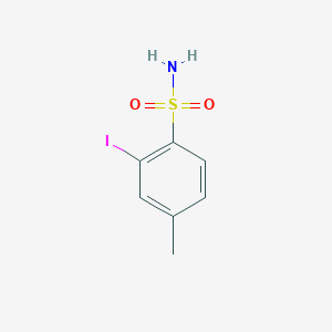 molecular formula C7H8INO2S B13432909 2-Iodo-4-methylbenzene-1-sulfonamide 
