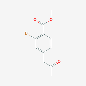 molecular formula C11H11BrO3 B13432920 Methyl 2-bromo-4-(2-oxopropyl)benzoate 