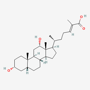 molecular formula C27H44O4 B13432925 3alpha,12alpha-Dihydroxy-5beta-cholest-24-en-26-oic acid 