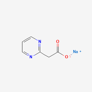 molecular formula C6H5N2NaO2 B1343294 2-(嘧啶-2-基)乙酸钠 CAS No. 63155-12-4