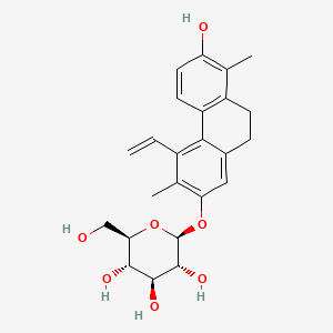 molecular formula C24H28O7 B13432941 Juncusol 7-O-glucoside 