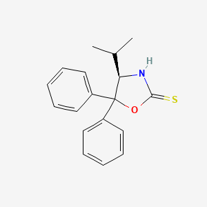 molecular formula C18H19NOS B13432950 (R)-4-Isopropyl-5,5-diphenyloxazolidine-2-thione 